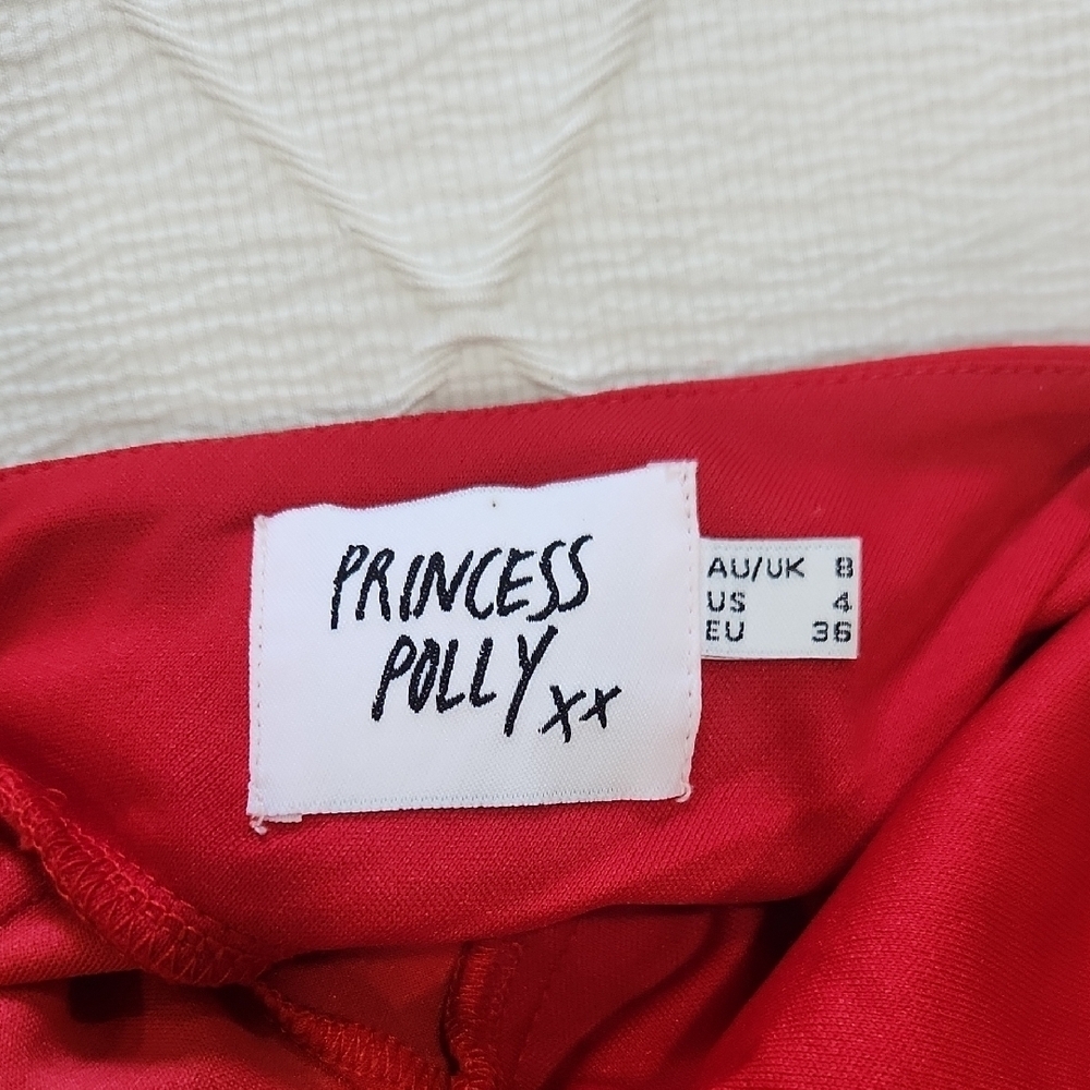 Princess Polly Vibrant Red One-Shoulder Dress - Picture 4 of 6